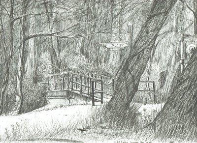 A velha ponte metálica, Parque Bramhall, 2004 de Vincent Alexander Booth