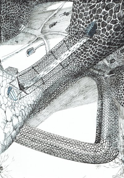 page31, O Castelo na Floresta de Findhorn, 2006, (tinta no papel) de Vincent Alexander Booth