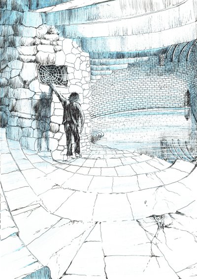 page39, O Castelo na Floresta de Findhorn, 2006, (tinta no papel) de Vincent Alexander Booth