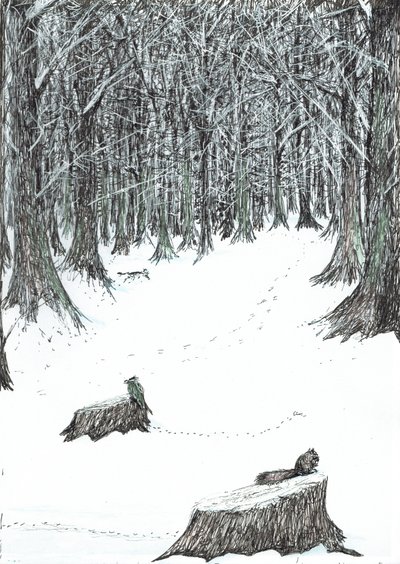 page5, O Castelo na Floresta de Findhorn, 2006, (tinta no papel) de Vincent Alexander Booth
