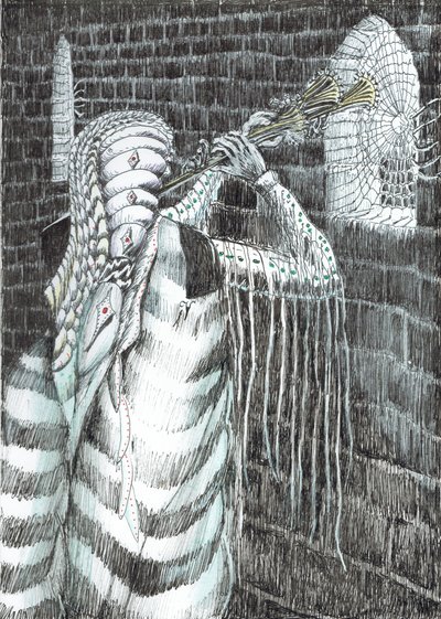 page7, O Castelo na Floresta de Findhorn, 2006, (tinta no papel) de Vincent Alexander Booth