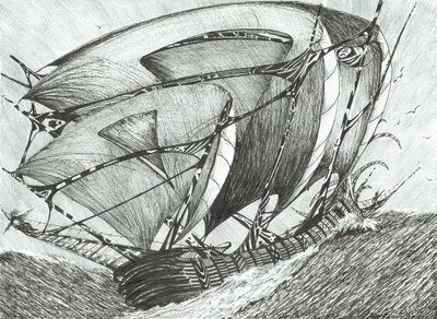 criadores de tempestades Sea of Azov, 2017, (Tinta no papel) de Vincent Alexander Booth