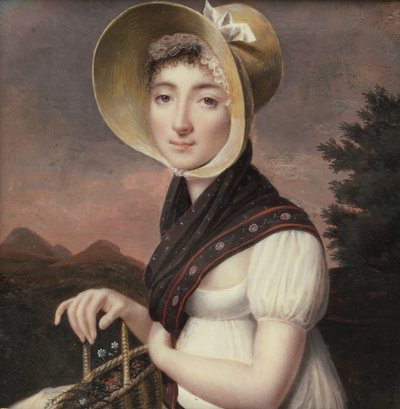 Retrato de uma mulher, ca. 1810 de Vincent Bertrand