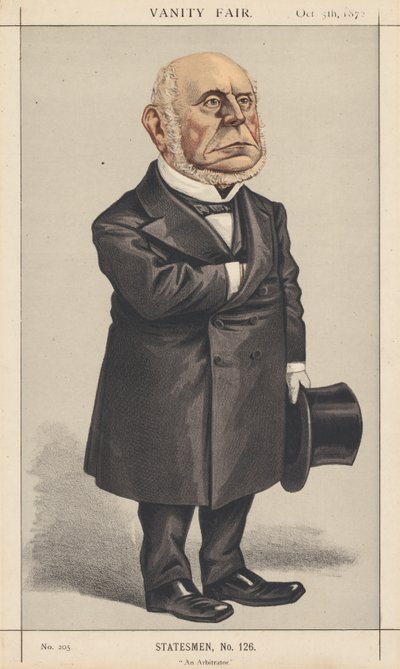 Vanity Fair: Estadista, No. 126 An Arbitrator, 1872. de Vincent Brooks Day and Son