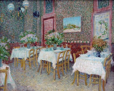 Interior de um restaurante, 1887. de Vincent van Gogh