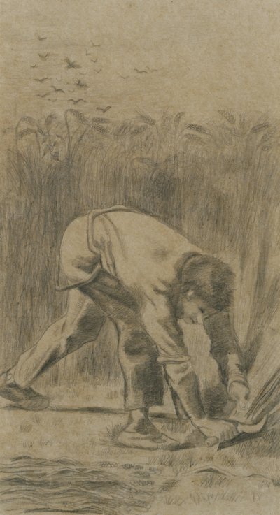 O Ceifador após Millet, 1880. de Vincent van Gogh