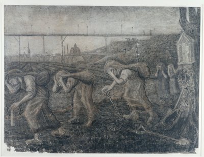 Os portadores do fardo, 1881. de Vincent van Gogh
