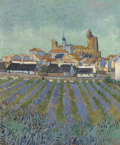 Vista de Saintes-Maries-de-la-Mer, 1888. de Vincent van Gogh