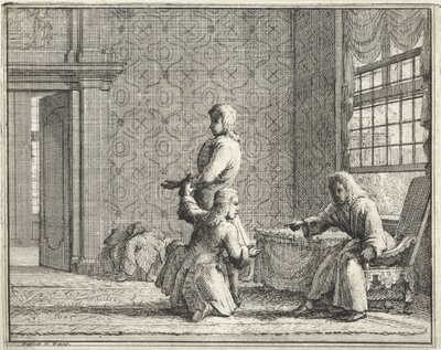 Alfaiate em um interior de Vincent Laurensz. van der Vinne (II)