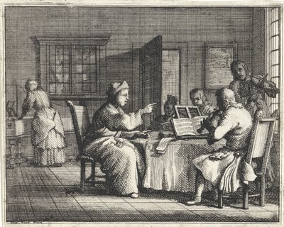 Professor de música com alunos de Vincent Laurensz. van der Vinne (II)