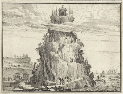 Templo da sabedoria em uma rocha de Vincent Laurensz. van der Vinne (II)