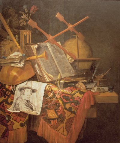 Vanitas (óleo sobre tela) de Vincent Laurensz van der Vinne