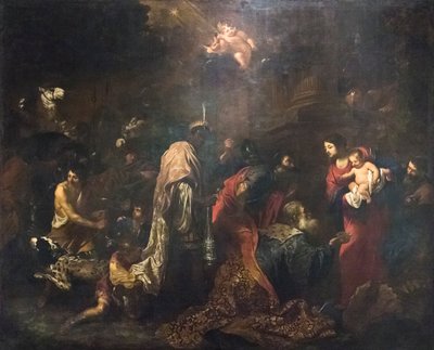 A Adoração dos Reis Magos (óleo sobre tela) de Vincent Malo
