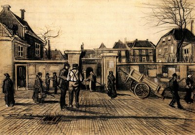 1882, Entrada do Stadsbank van Lening em Haia. Vincent van Gogh de Vincent van Gogh