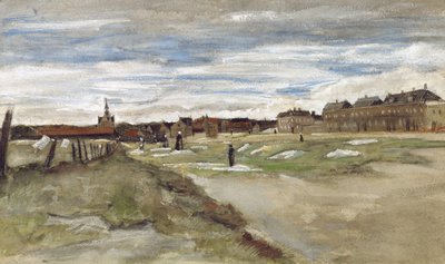 "Blanchisserie à Scheveningen" Branqueamento em Scheveningen (anverso); "Femme de Scheveningen" Mulher de Scheveningen (verso) de Vincent van Gogh