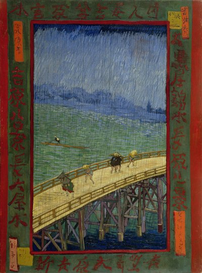 Ponte à chuva (inspirado em Hiroshige) de Vincent van Gogh