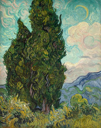 Ciprestes, 1889. de Vincent van Gogh