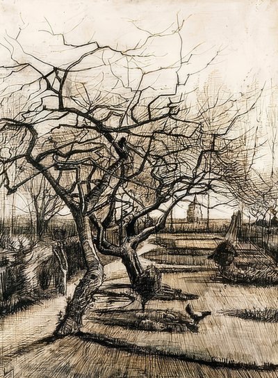 O jardim da reitoria em Nuenen. 1884 de Vincent van Gogh