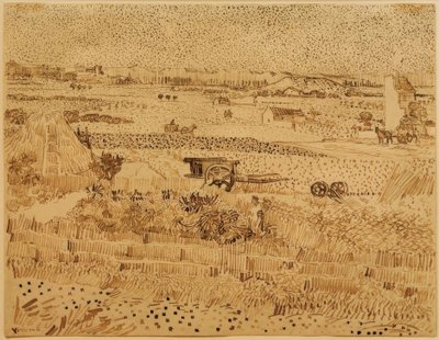 Colheita em Provence de Vincent van Gogh