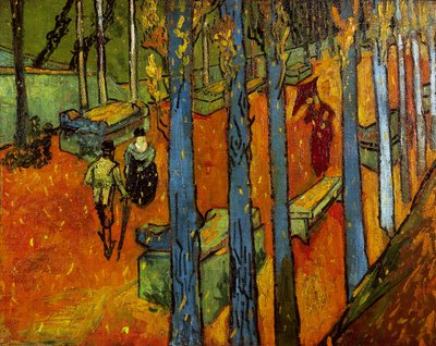 Folhas que caem (Les Alyscamps) de Vincent van Gogh