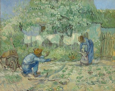 Primeiros Passos, depois de Millet, 1890. de Vincent van Gogh