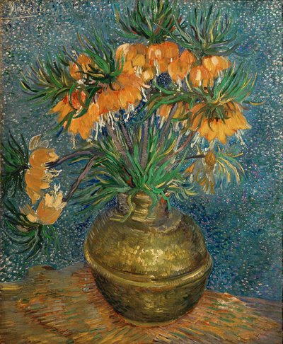 Fritilária coroa imperial num vaso de cobre (óleo sobre tela) de Vincent van Gogh