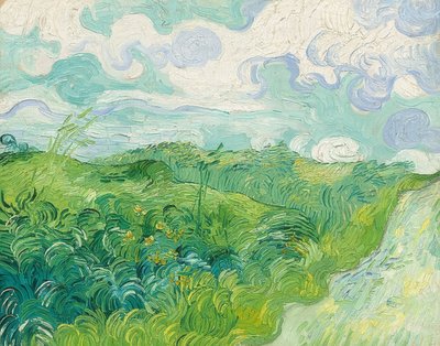 Campos de trigo verde, Auvers. 1890 de Vincent van Gogh