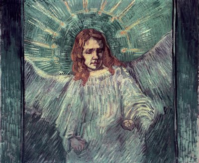 Cabeça de um anjo, depois de Rembrandt, 1889 de Vincent van Gogh