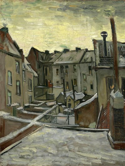 Houses Seen from the Back, Antwerp par Gogh, Vincent, van (1853-1890). Óleo sobre tela, tamanho : 43,7x33,7 de Vincent van Gogh