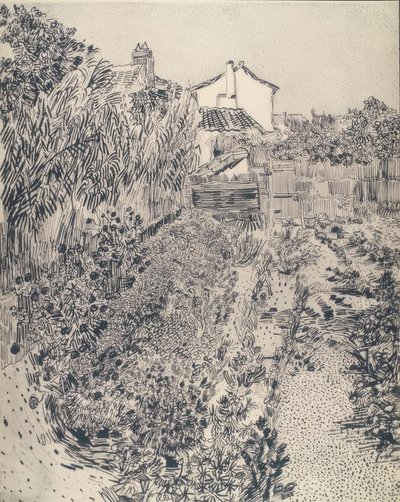 Jardim pequeno chalé de Vincent van Gogh