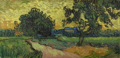 Paisagem ao entardecer. 1890 de Vincent van Gogh
