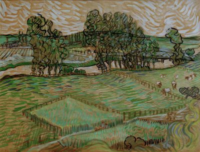 Paisagem com ponte sobre o Oise de Vincent van Gogh
