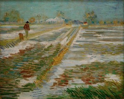 Paisagem com neve de Vincent van Gogh