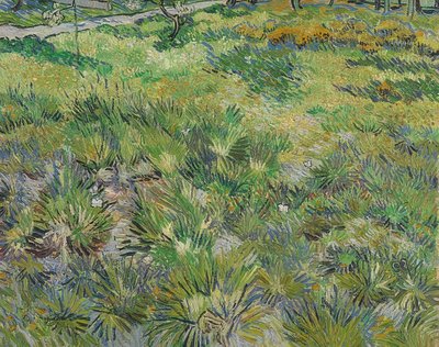 Grama alta com borboletas. 1890 de Vincent van Gogh