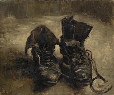 "The Black Boots" ou "The Old Shoes" Pintura de Vincent van Gogh (1853-1890). 1886. Museu Vincent Van Gogh. Amesterdão. de Vincent van Gogh