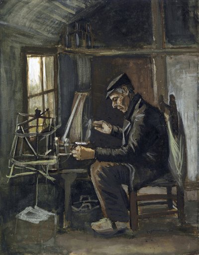Man Winding Yarn by Gogh, Vincent, van (1853-1890). Aguarela sobre papel, tamanho : 44,8x35,4 de Vincent van Gogh