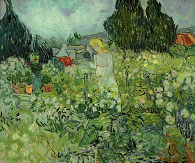 Mlle. Gachet no seu jardim em Auvers-sur-Oise ... (óleo sobre tela) de Vincent van Gogh