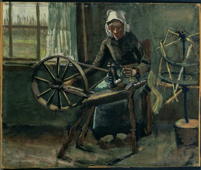 Mulher camponesa enrolando bobinas de Vincent van Gogh