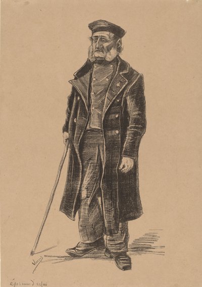 Habitantes de casas pobres, em pé, 1882. de Vincent van Gogh