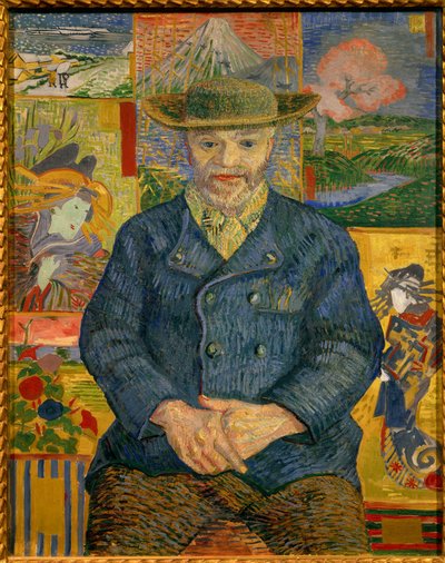 Retrato do Padre Tanguy Painting de Vincent Van Gogh (1853-1890) 1887 Sun. 0,92x0,73 m Paris, musee Rodin - Retrato do pai Tanguy (Julien Tanguy de Vincent van Gogh