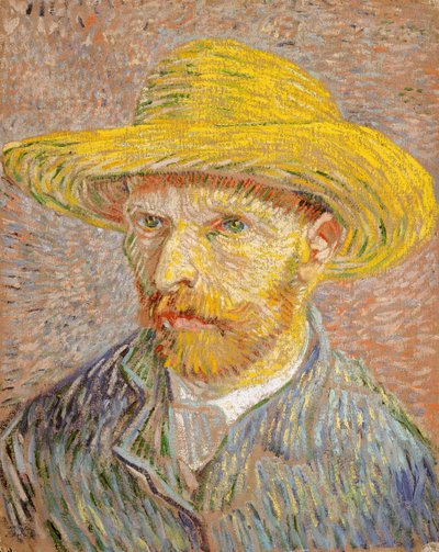 Auto-retrato com um chapéu de palha de Vincent van Gogh