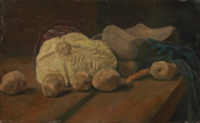 Natureza morta com couve e tamancos de Vincent van Gogh