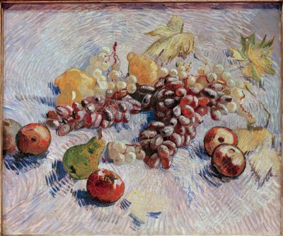 Natureza morta com uvas, maçãs, limões e pêra de Vincent van Gogh