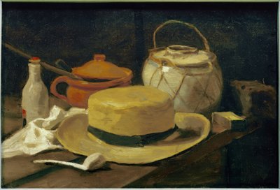 Natureza morta com um chapéu de palha amarelo de Vincent van Gogh
