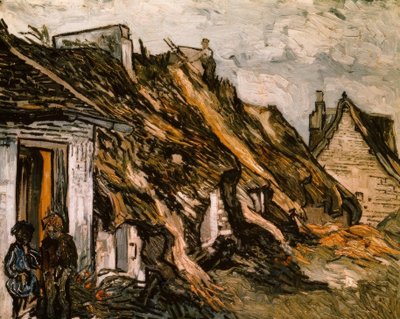 Cabanas de colmo em Chaponval de Vincent van Gogh