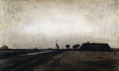Nascer do sol; Nascer do sol, 1883 de Vincent van Gogh