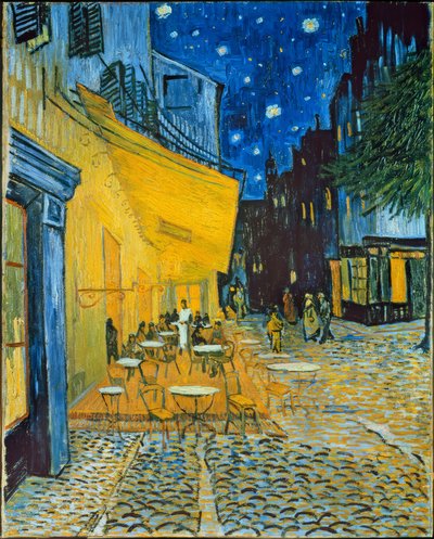 Terraço do café na Place du Forum em Arles à noite de Vincent van Gogh