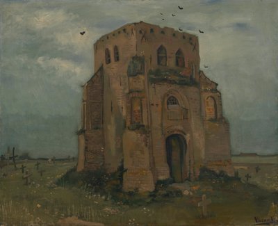 A torre da igreja velha em Nuenen de Vincent van Gogh