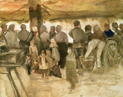 O mercado de batata, 1882 de Vincent van Gogh