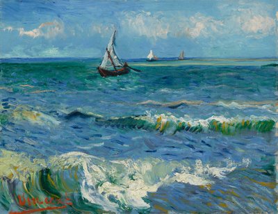 O mar perto de Saintes-Maries-de-la-Mer de Vincent van Gogh